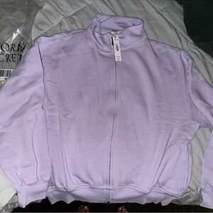 PINK Victoria's Secret Lavender Sweatshirt Full Zip
